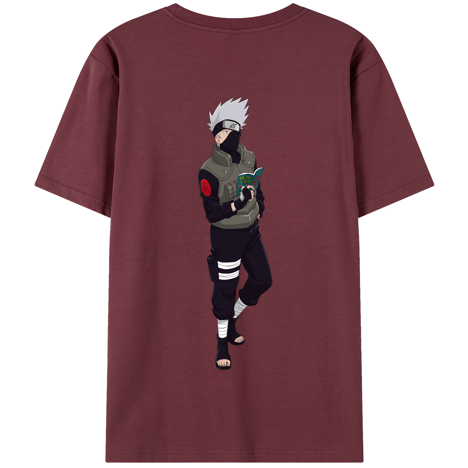 （画像用） NARUTO -ナルト- はたけ カカシ Hatake Kakashi 綿100％半袖Tシャツ（背面プリント）